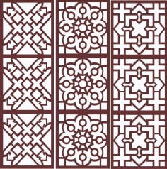 Window Seamless Separator Screen Pattern DXF File