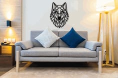 Wolf Wall Art Polygon Art Wall Decor 3D Sculpture Laser Cut DXF File