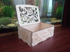 Wood Laser Cut Box Wood Puzzle Box 3mm CDR File