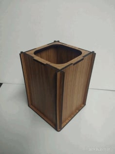 Wood Pen Holder for Desk Laser Cut CDR File