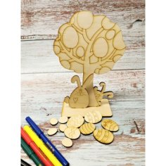 Woodcraft Easter Egg Tree for Christmas Gift PDF Laser Cut File