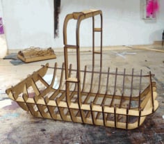 Wooden Basket 3mm Laser Cut DXF File