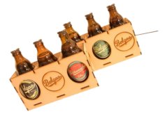 Wooden Belgian Drink Bottle Holder 3 mm Carrier Rack Bottle Organizer CDR File