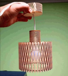 Wooden Hanging Lamp CNC Laser Cutting Free CDR Vectors File