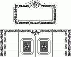 Wrought Sketch Gate Panel CDR File